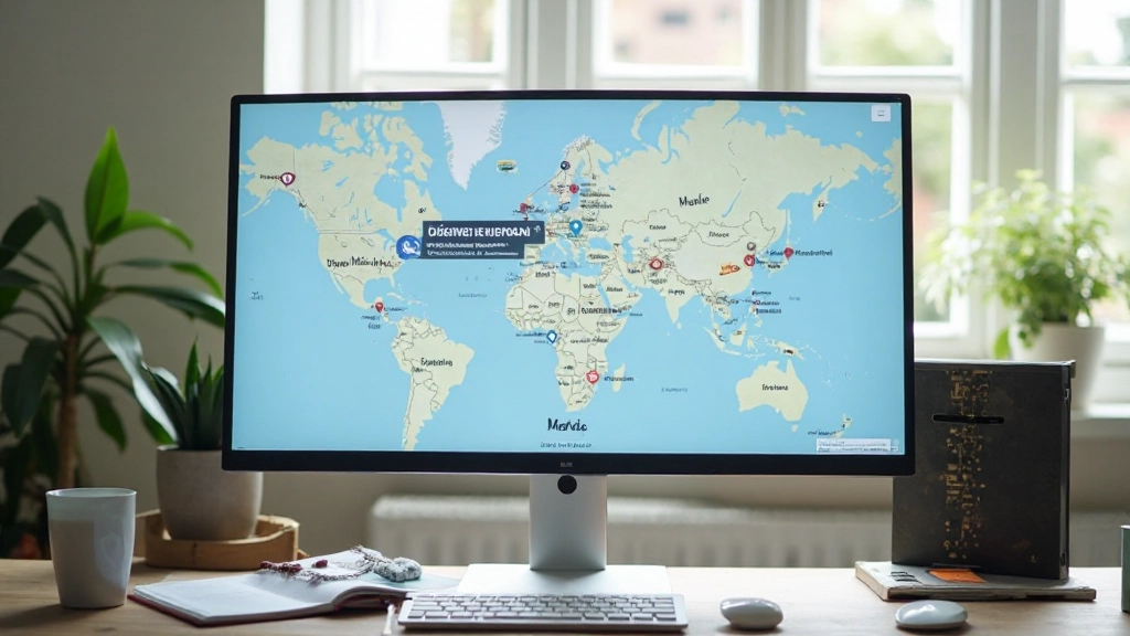 Moderne reiswebsite interface met interactieve kaart en boekingselementen